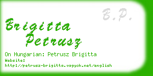 brigitta petrusz business card